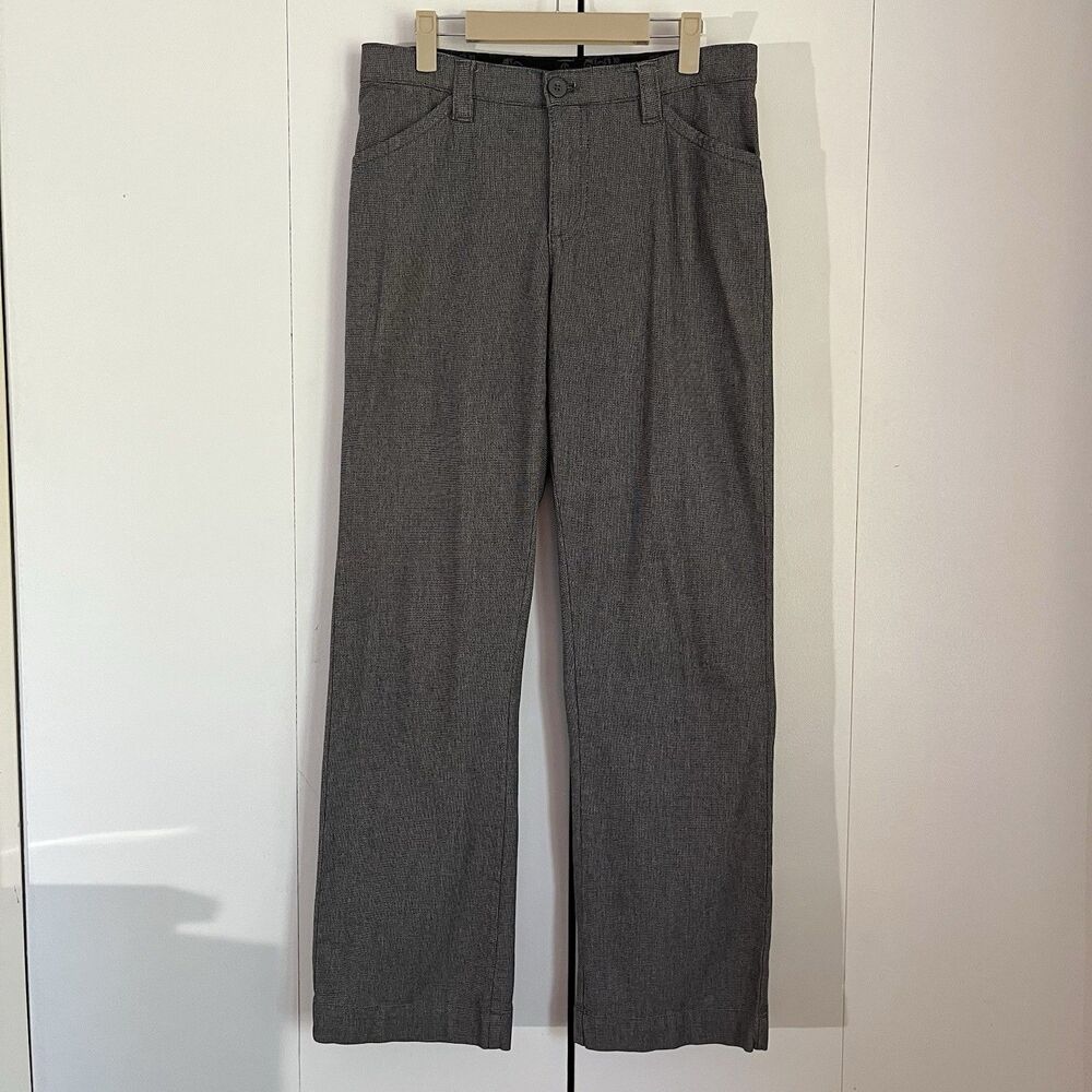 Lee Comfort Waistband Womens Size 8 Medium Straight Leg Pants Gray Houndstooth
